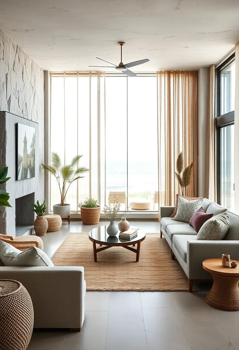 Layer Natural Textures:‍ Incorporate ​materials like⁤ jute, linen, and driftwood for warmth and an organic feel⁣ that connects ⁣your home to the beach