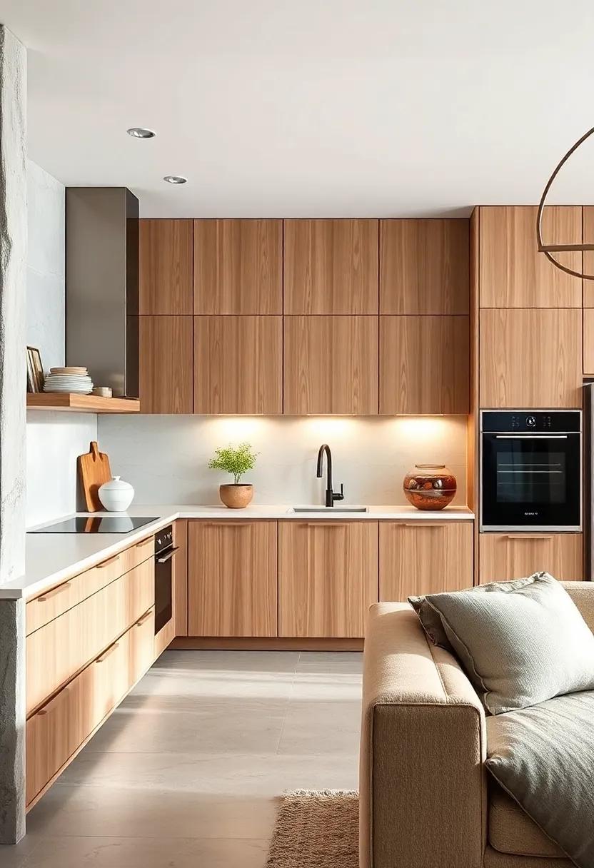 Admire a sleek kitchen⁤ featuring cabinetry⁣ that smoothly opens to reveal ⁢hidden appliances,​ eliminating⁣ visual clutter and⁣ enhancing the overall design