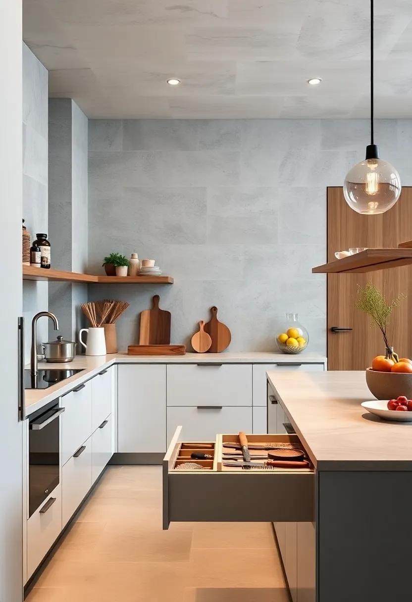 Check out a⁤ modern⁢ kitchen with a hidden drawer that stores cutting ‍boards and knives,⁢ ensuring that culinary tools⁢ are‌ easily accessible while‌ maintaining safety