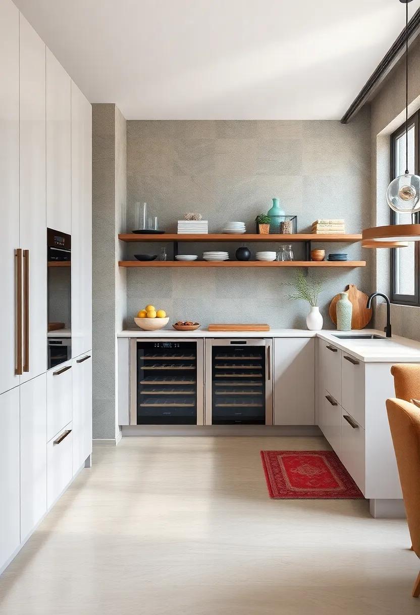 Discover a function-driven kitchen with a hidden wine ‍fridge within the cabinetry, ensuring your favorite⁤ bottles are close at hand yet ‌cleverly out of⁣ sight