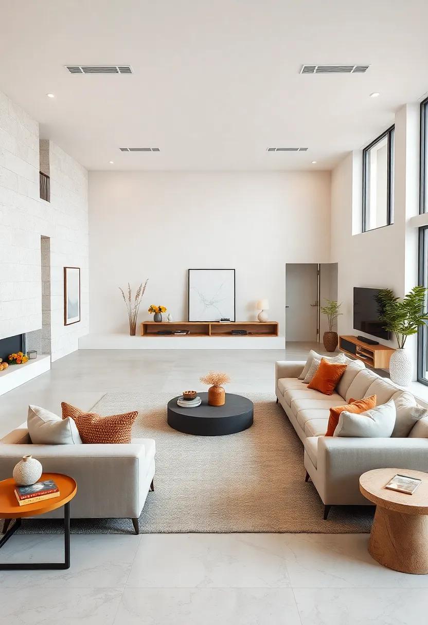 Embrace Neutral ⁢Colors: Choose a palette of soft whites,grays,and beiges to create a serene backdrop that complements an ⁢open space