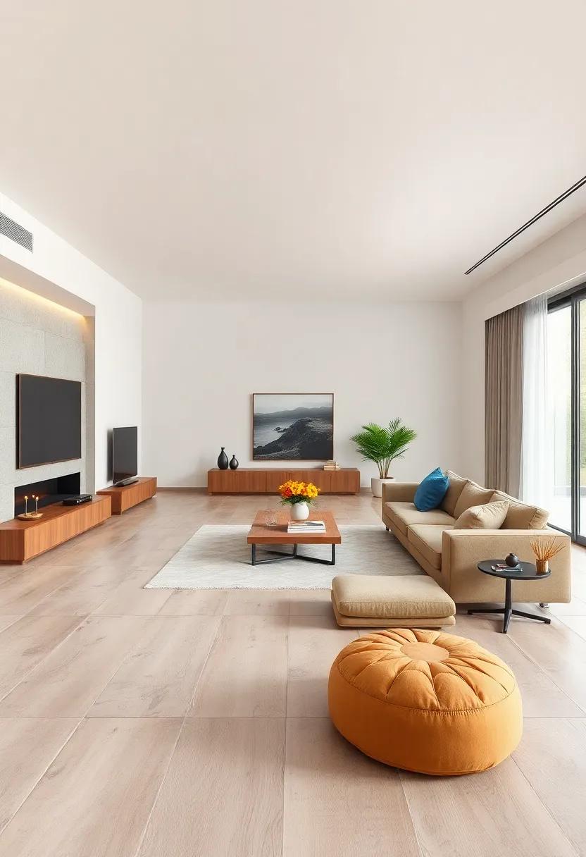 Cohesive Flooring: Use ⁢the ‍same flooring material throughout the open plan to create a seamless flow and unifying effect