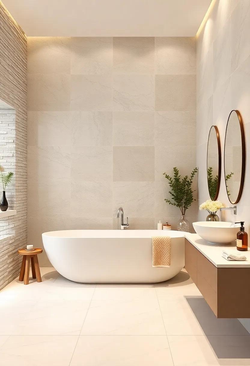 Minimalist⁢ White quartz: Explore the‍ clean lines and sleek appeal of white quartz tiles, ideal for a minimalist bathroom⁣ that exudes simplicity and elegance
