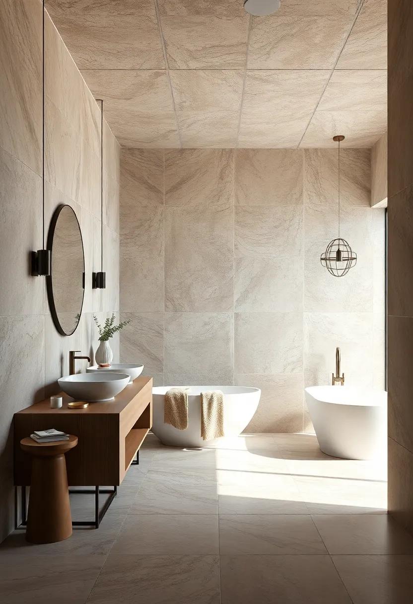 Textured Quartzite: Discover the captivating textures of quartzite ⁤walls ‌that‌ add richness and character to your bathroom while remaining durable and stylish