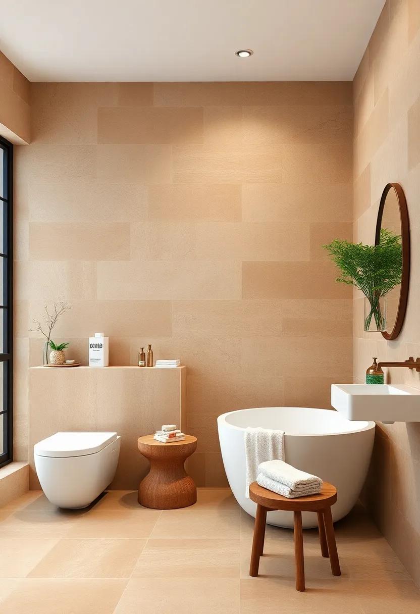 nature's Palette with⁣ Sandstone: Explore how sandstone's warm hues and natural textures can ‌harmonize your bathroom with an organic, sophisticated vibe