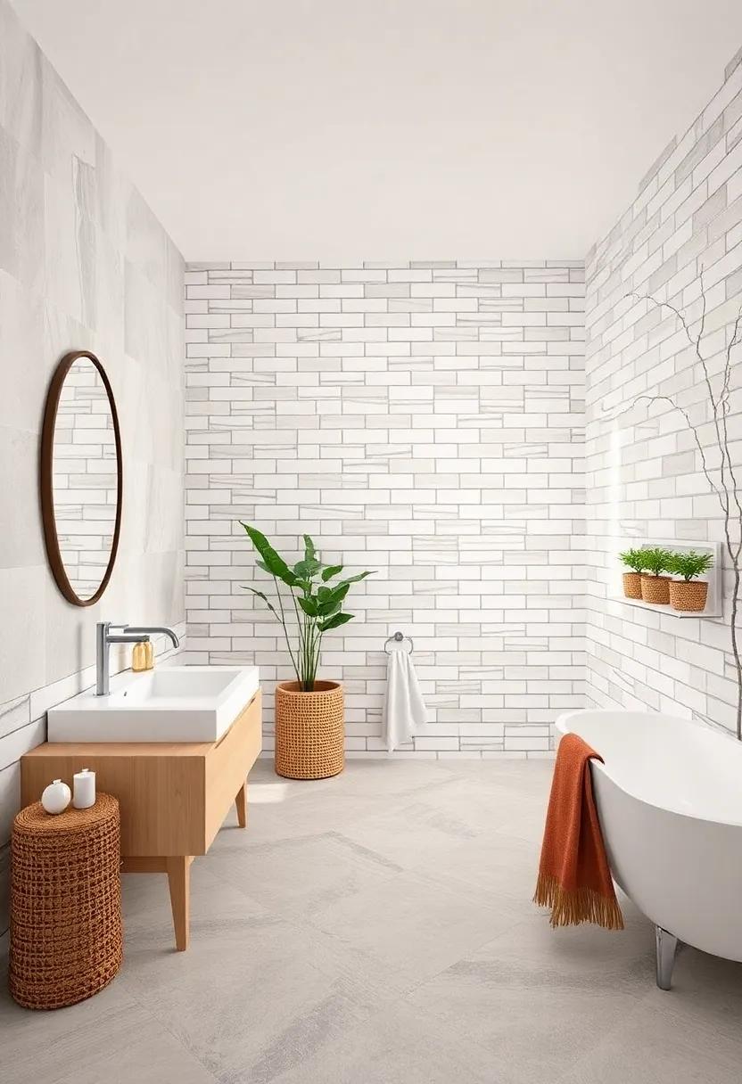 glossy White Subway: ⁢Revitalize your space with glossy white subway tiles, creating a clean, modern aesthetic that enhances light and space