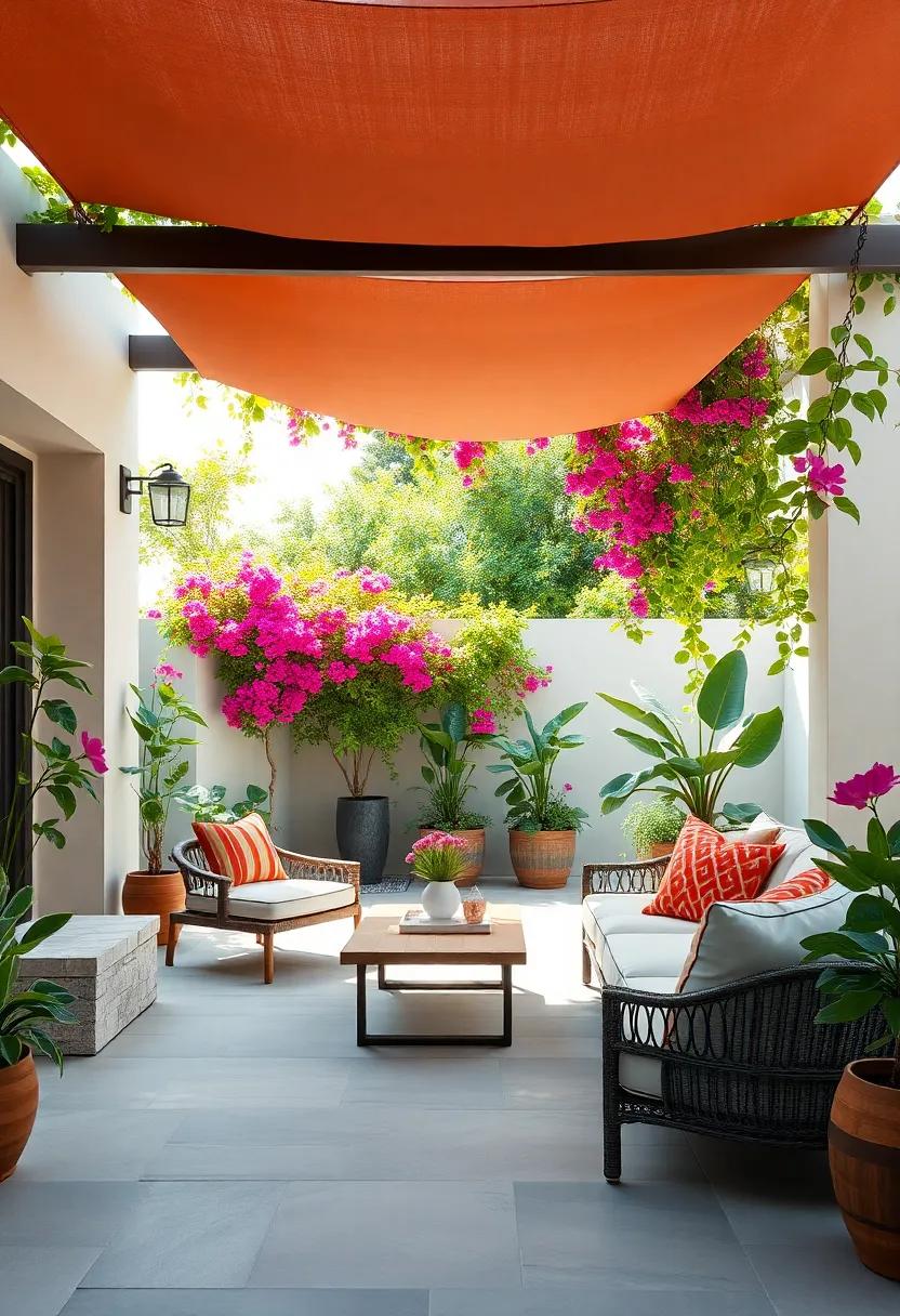 Bougainvillea: With its vibrant bracts and tropical flair, bougainvillea offers a splash of color and is perfect for adding a Mediterranean vibe to⁢ your patio