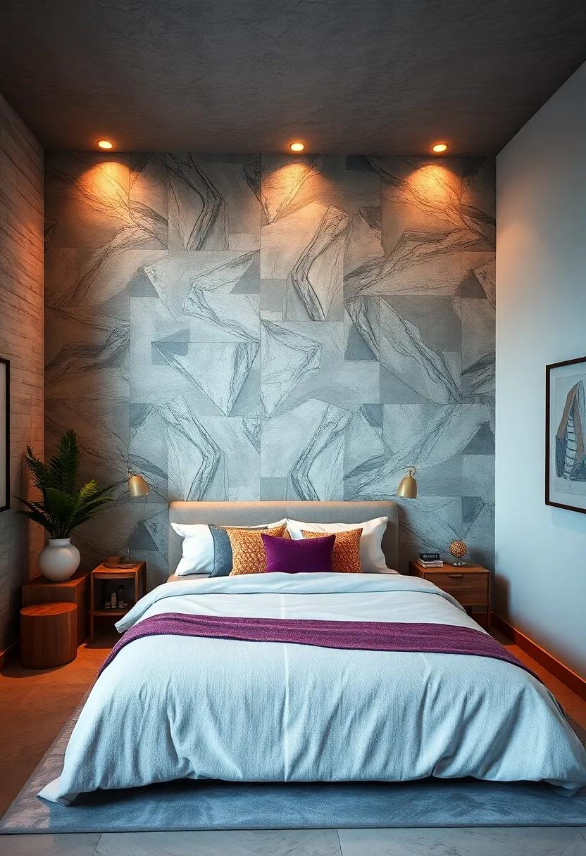 Create a​ Statement Wall: Use wallpaper⁣ or bold paint to design one eye-catching wall that serves as a focal point in your ⁢bedroom