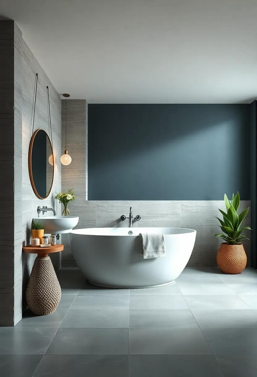 Slate and Sage: Combine deep slate blue⁤ with soft sage green for a ‍refreshing nature-inspired⁤ look, enhanced by slate tiles