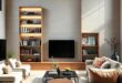 25 Stunning Living Room Bookcases with Glass Shelves to Elevate Your Space