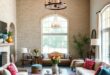24 Charming Country Living Rooms Featuring Rustic Chandeliers to Inspire Your Home Decor