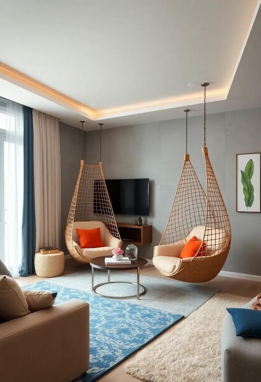 Cozy Movie corner: Enhance a media room ⁣with⁣ a soft, oversized hanging chair for the ultimate movie-watching ⁣experience, perfect for snuggling up with friends