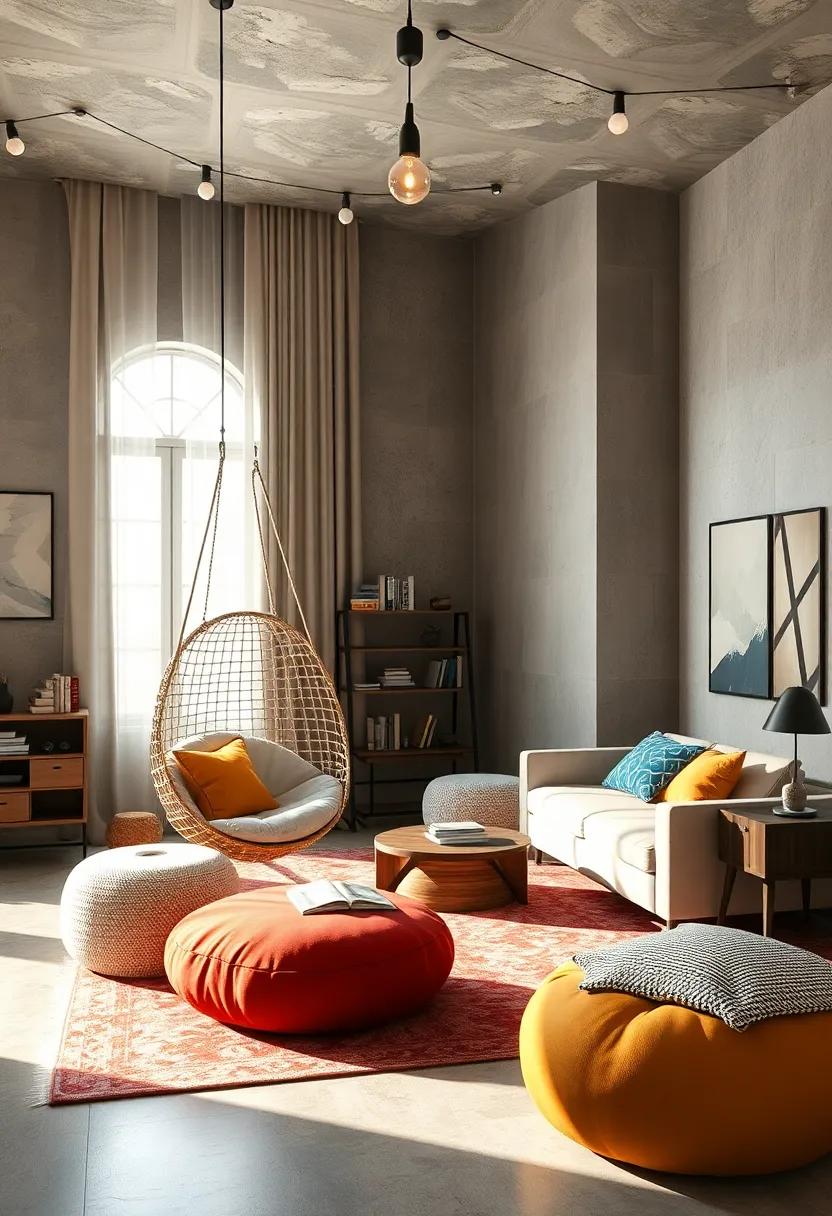High-Flying Adventure: ​Use a hanging pod chair that feels like ⁣a cocoon, providing a cozy environment for your boy to retreat⁣ into his favorite books⁣ or games