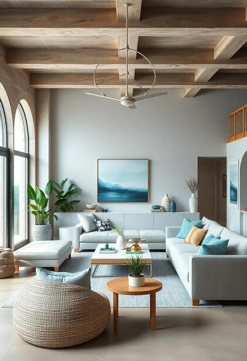 Embrace Soft Blues:⁤ Transform your living room with a soothing palette of soft blues reminiscent of the‍ ocean, pairing it with white accents for an airy⁤ feel