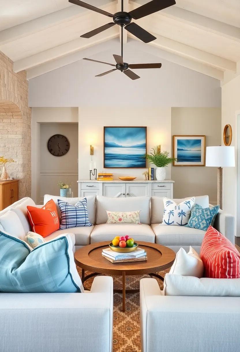Playful Pillows: Mix and match throw pillows with⁣ fun prints like⁣ nautical motifs‍ or coastal‍ landscapes for added comfort and visual interest