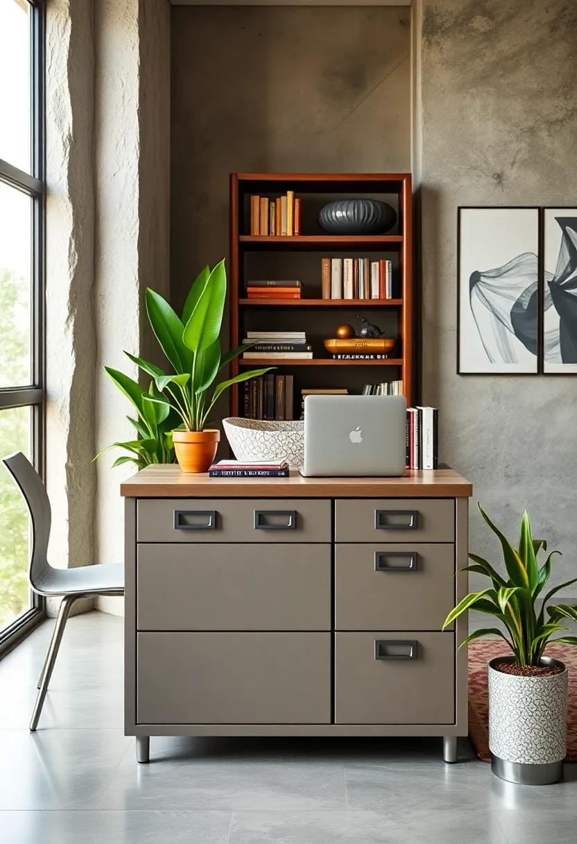 Industrial-Style File‍ Cabinet: Keep your documents organized while maintaining an urban chic⁤ vibe with an industrial-style metal file cabinet that blends functionality and ‌aesthetic ​appeal