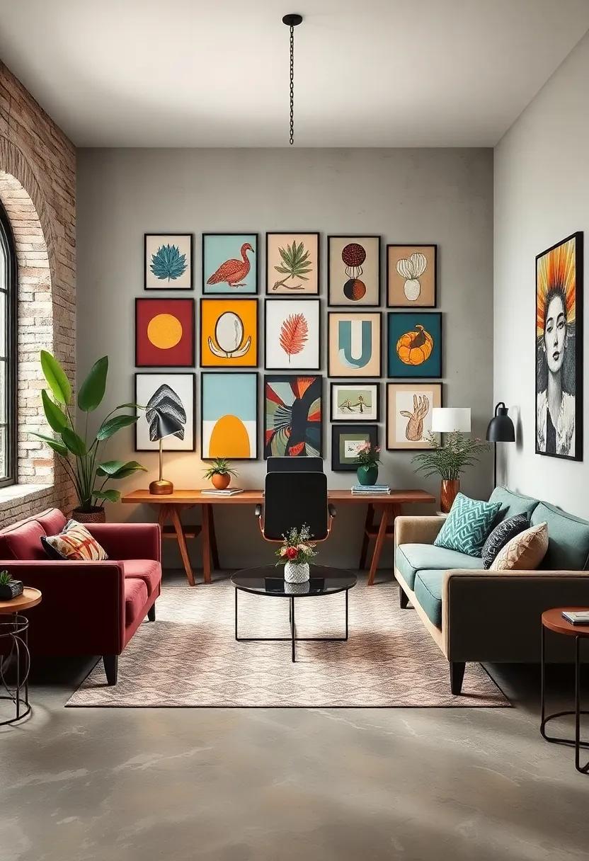 Eclectic Art Prints Gallery Wall:⁣ Curate a gallery wall ⁤with⁤ an​ array of eclectic art prints that reflect your artistic vibe and spark inspiration daily