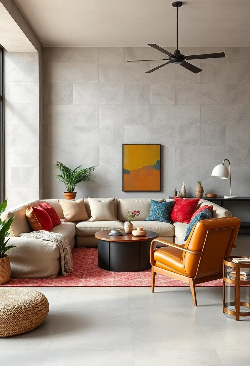 Layered Textures: ‌Combine various fabrics such as velvet, linen, and ⁤leather in your ‌cushions and throws for a tactile experience