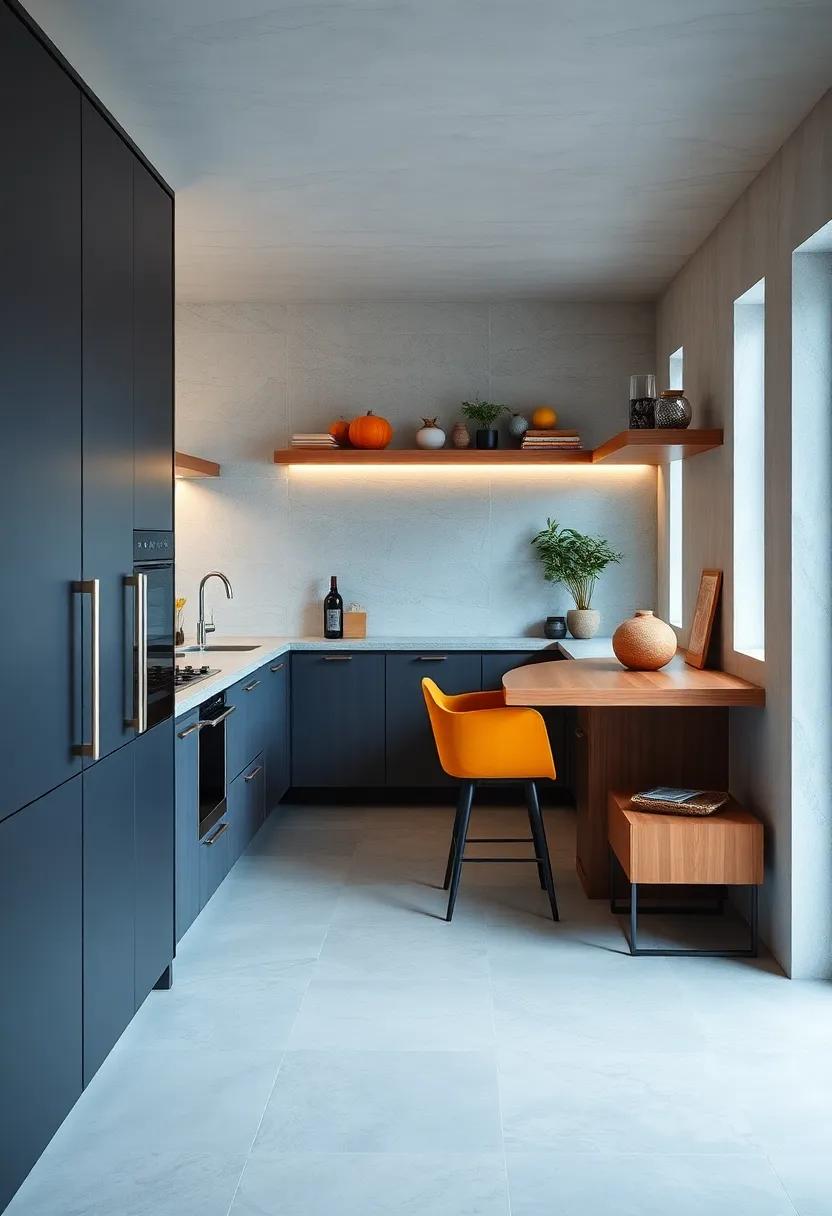 Floating Countertops: Add floating⁤ shelves or a cantilevered countertop‌ to create an airy feeling and save space