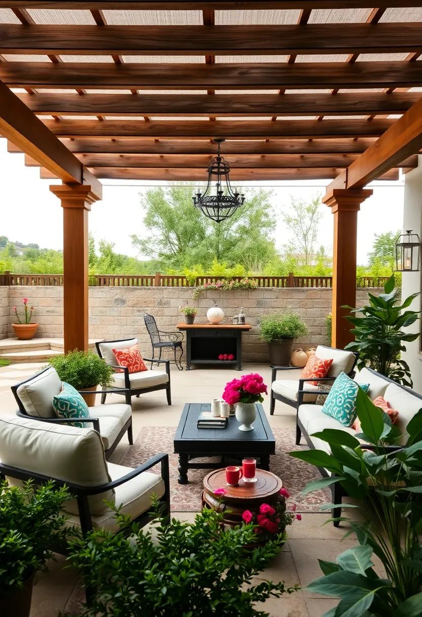 Vintage Glamour: Get⁢ inspired by vintage⁣ decor‌ ideas paired with⁢ a classic pergola,‌ showcasing antique furnishings and ⁣romantic accents for an⁣ enchanting outdoor atmosphere