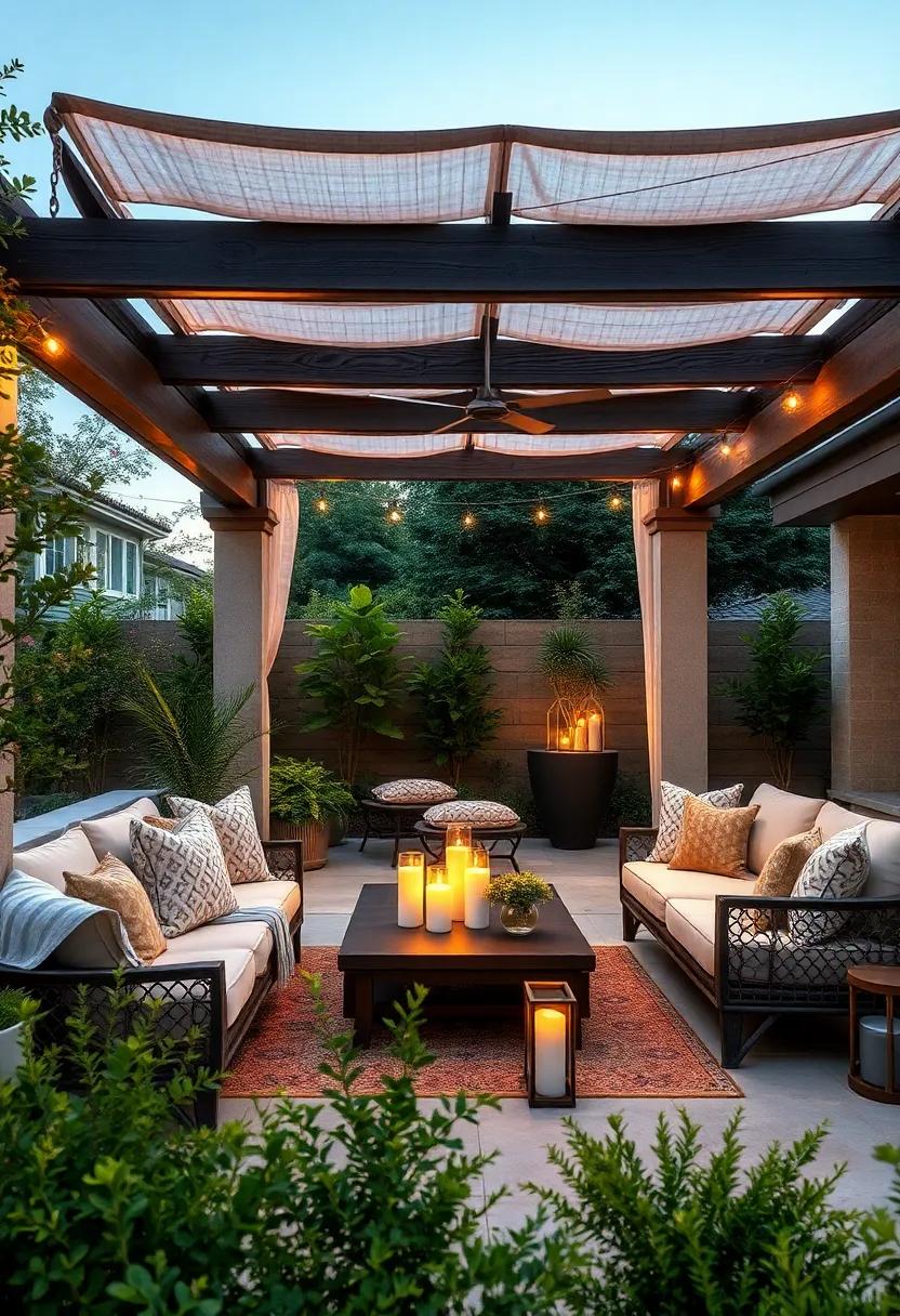 Romantic Nooks: Discover how to create‍ intimate ‌seating areas under a pergola, adorned with soft ‍fabrics and flickering candles for a romantic evening⁣ escape