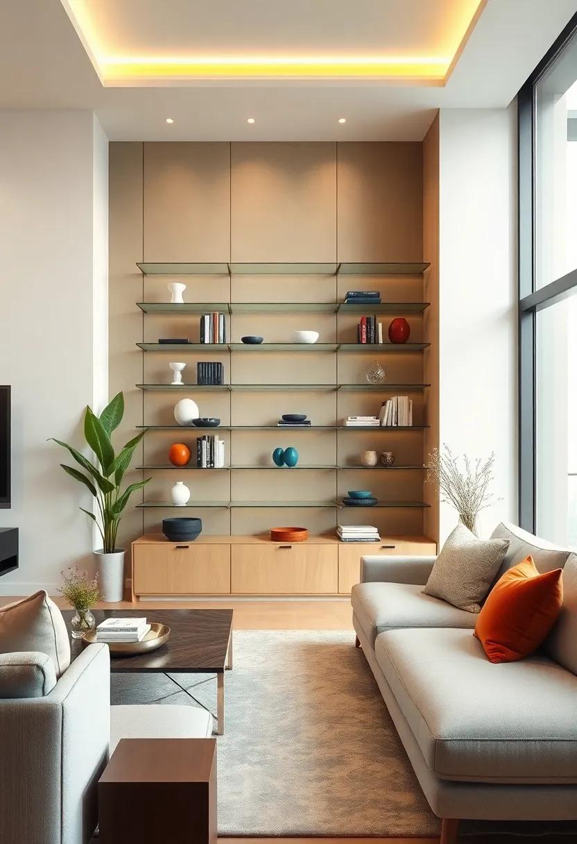 Opt for⁢ a ​sleek, ‌modern design with a‌ floating glass shelf bookcase that creates an airy vibe⁢ and draws ‌attention ⁣to the items ⁣you display
