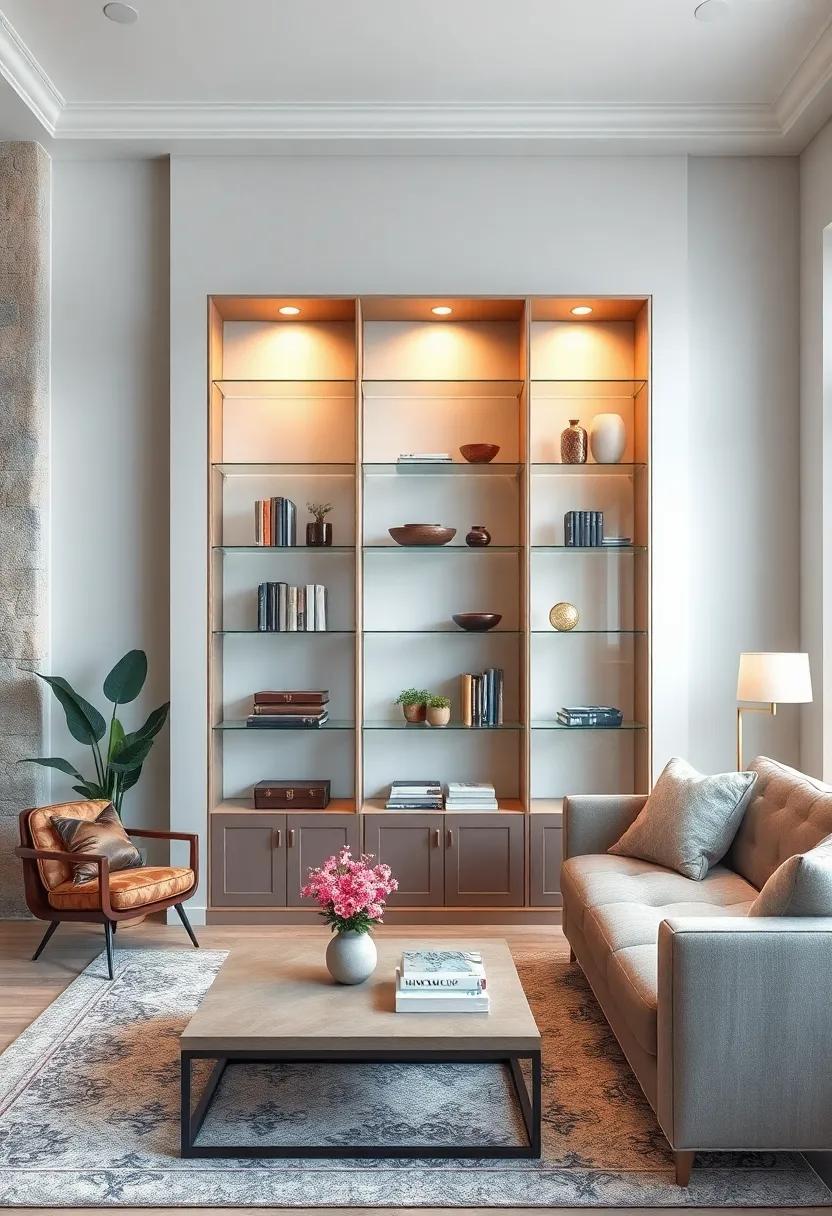 Discover​ the charm of ‍a vintage-inspired bookcase ⁢featuring ornate⁤ glass⁣ shelves,⁣ adding a⁢ touch⁢ of nostalgia and ⁤sophistication to your modern space