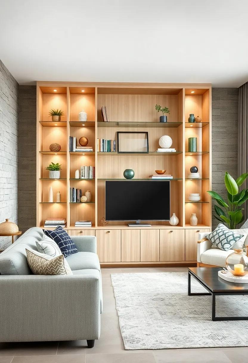 Achieve a beachy,⁣ relaxed vibe with a coastal-themed bookcase that features glass shelves and ‌light wood, blending seamlessly ⁤with‌ your‌ decor