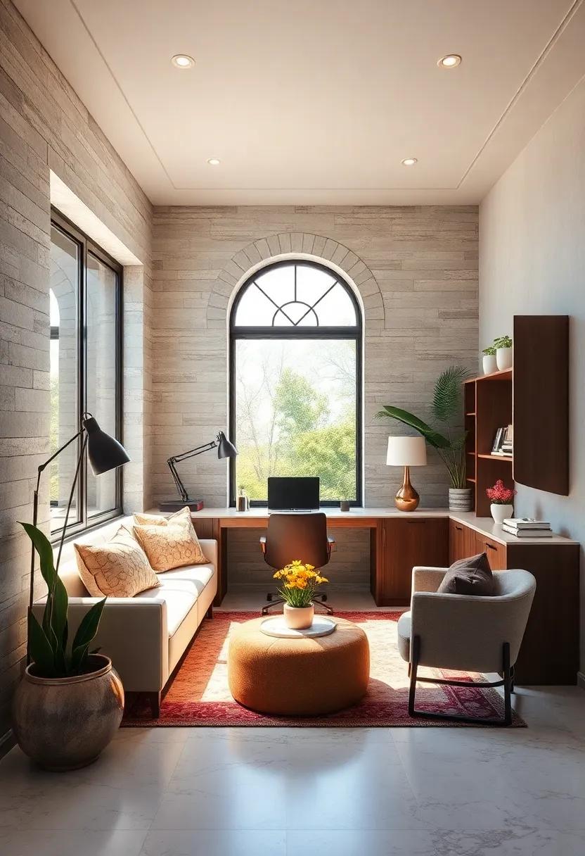 Cozy‍ Corner: A ⁤chic ⁣little office nook with a large picture window,creating an inviting sunlit space ‍perfect for quiet reflection or creative brainstorming