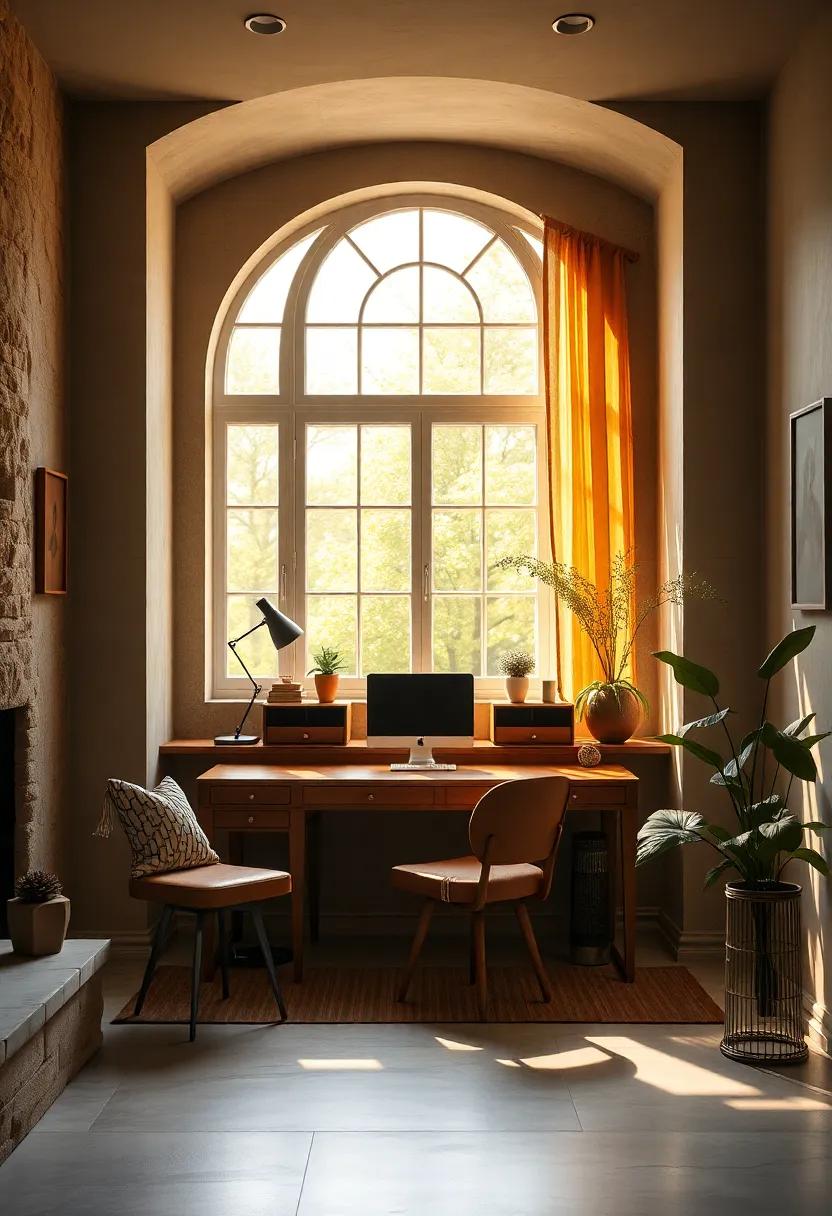 Nature’s ‌Canvas: This luxury office features floor-to-ceiling glass‍ walls that provide a breathtaking‍ view of a lush garden, ‌blurring ​the lines between indoors and outdoors