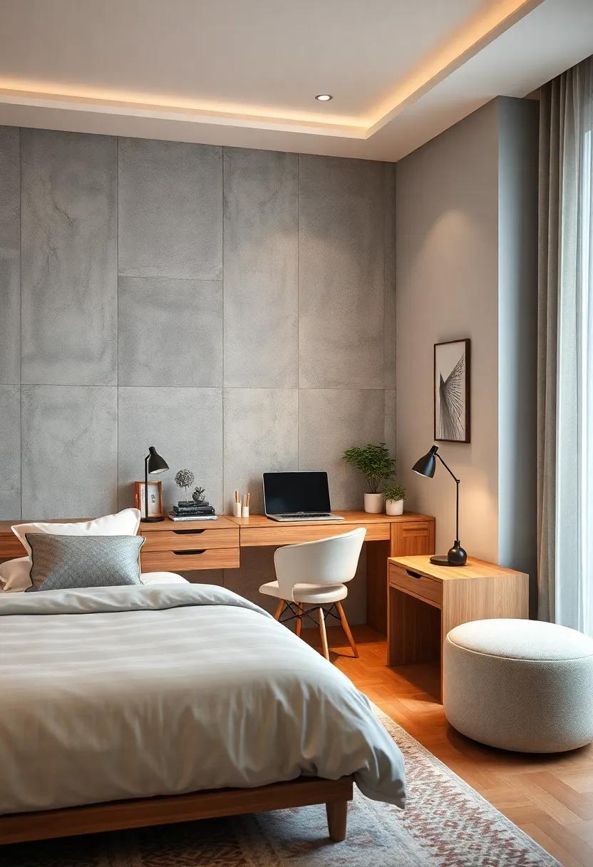Corner Desk: Utilize the often-overlooked corner of your bedroom with a desk that fits⁤ snugly and enhances productivity