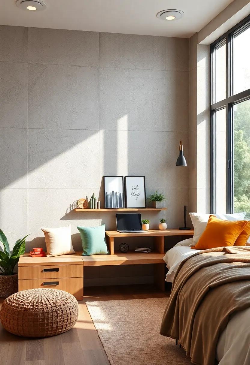 Folding Desk: Turn any corner ‌of your bedroom into a functional‍ workspace with ​a desk that neatly folds away when not needed
