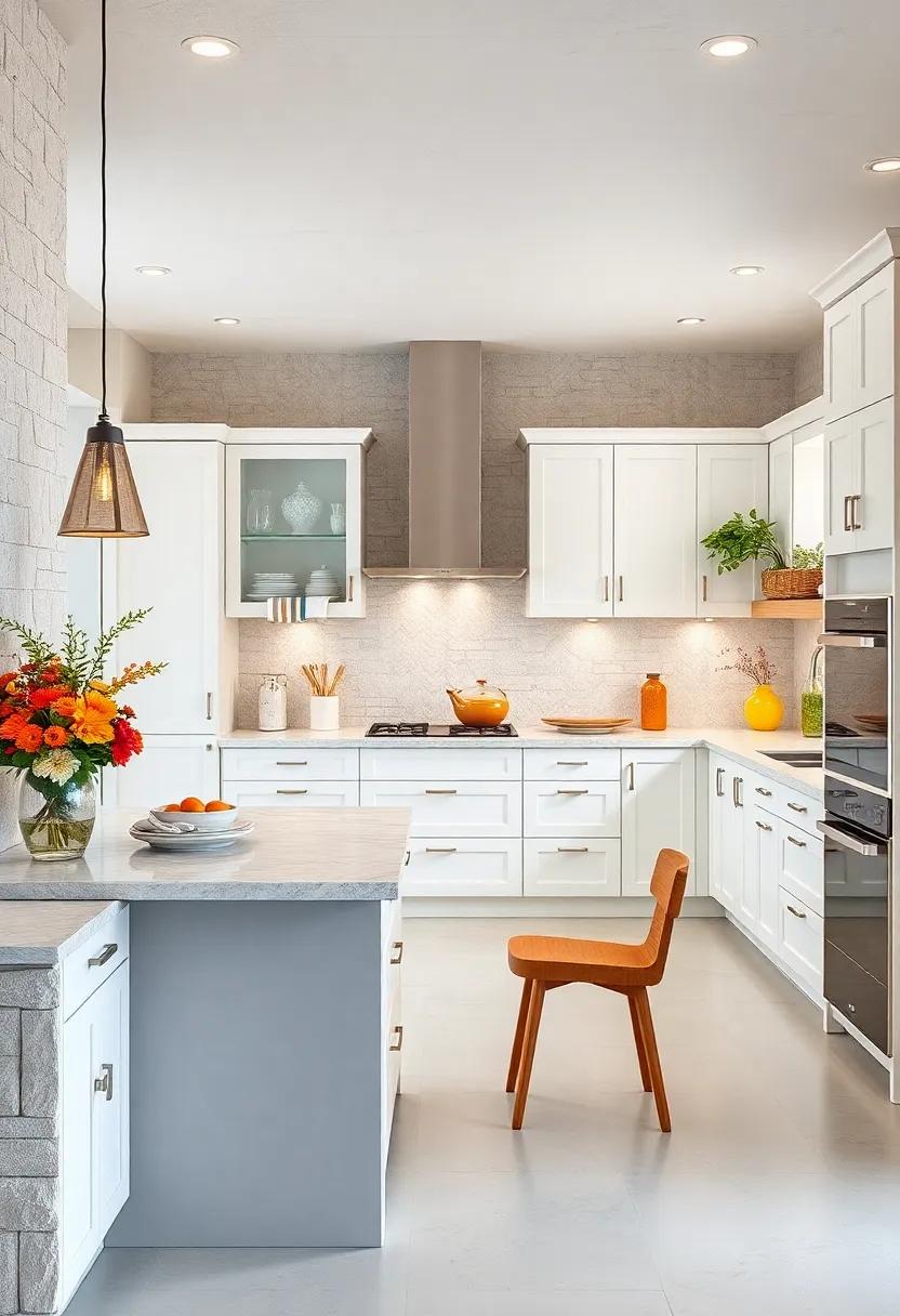Bright‍ Accents: Find out how‌ lively ⁤accents⁤ of citrus ⁤or tropical colors can enhance ⁣white cabinets, creating an⁤ uplifting and‍ cheerful‌ kitchen atmosphere