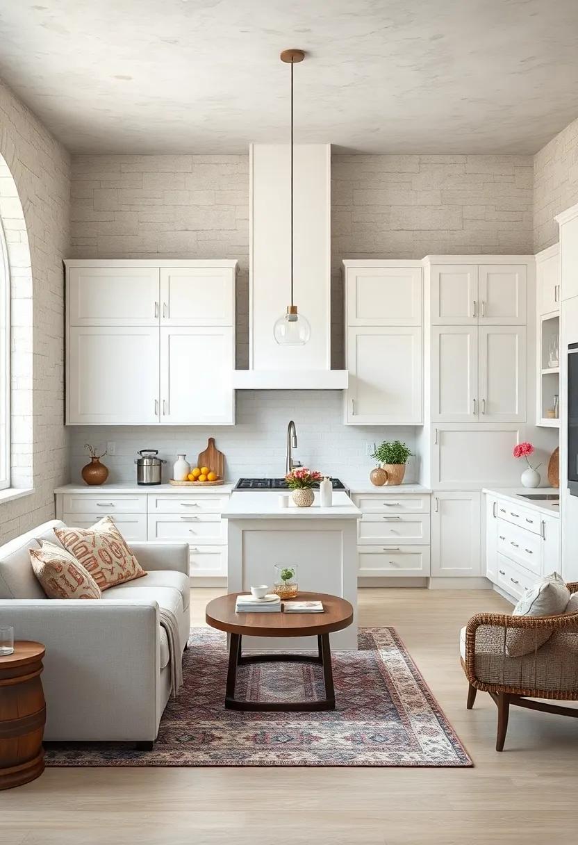 Transitional Design: Engage with a versatile kitchen ‌that seamlessly blends ‍traditional and contemporary elements, with white cabinets‌ as the unifying‌ feature