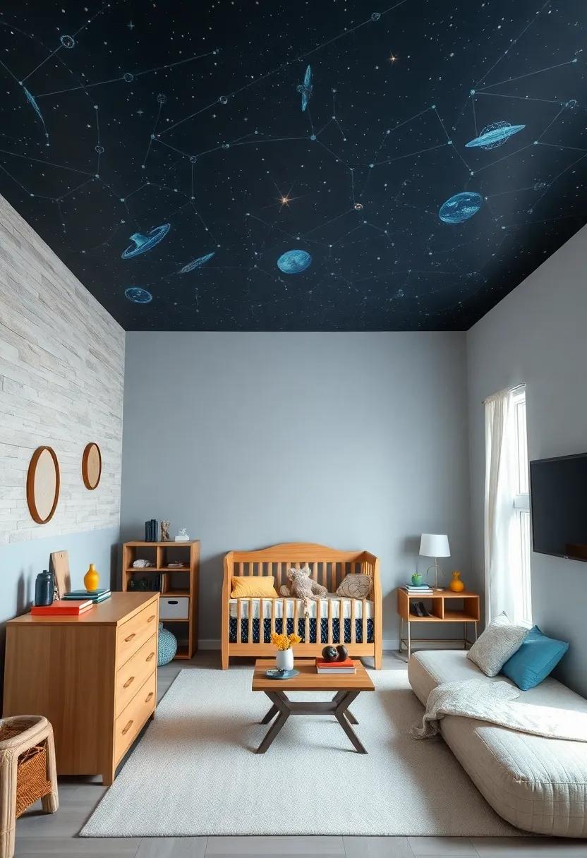 celestial Ceiling Murals: Transform the ‌ceiling into a starry night sky with ‍glow-in-the-dark paint ‍and constellations ⁤to inspire nighttime ⁢wonder