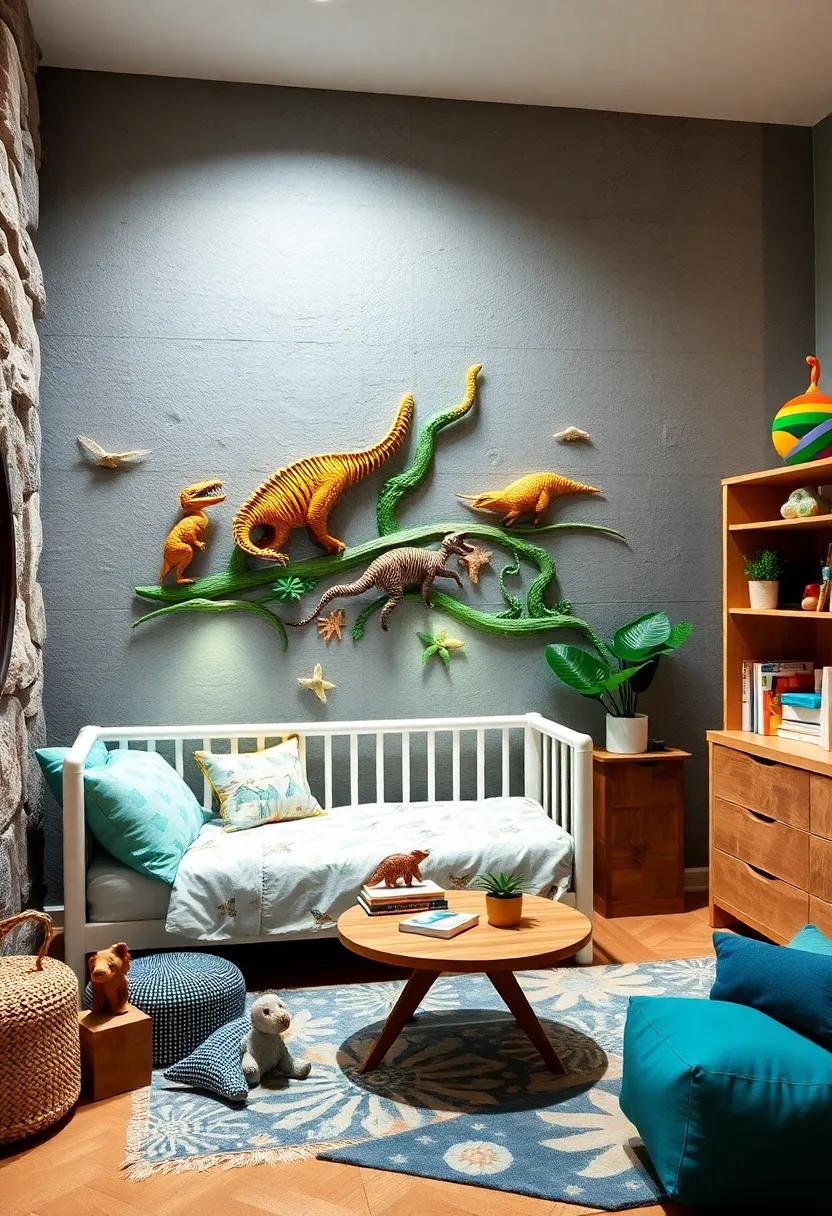 Dino⁣ Discovery Zone: Incorporate ​dinosaur-themed decor⁤ with educational​ elements,‌ like a​ fossil display or ‍a dinosaur timeline