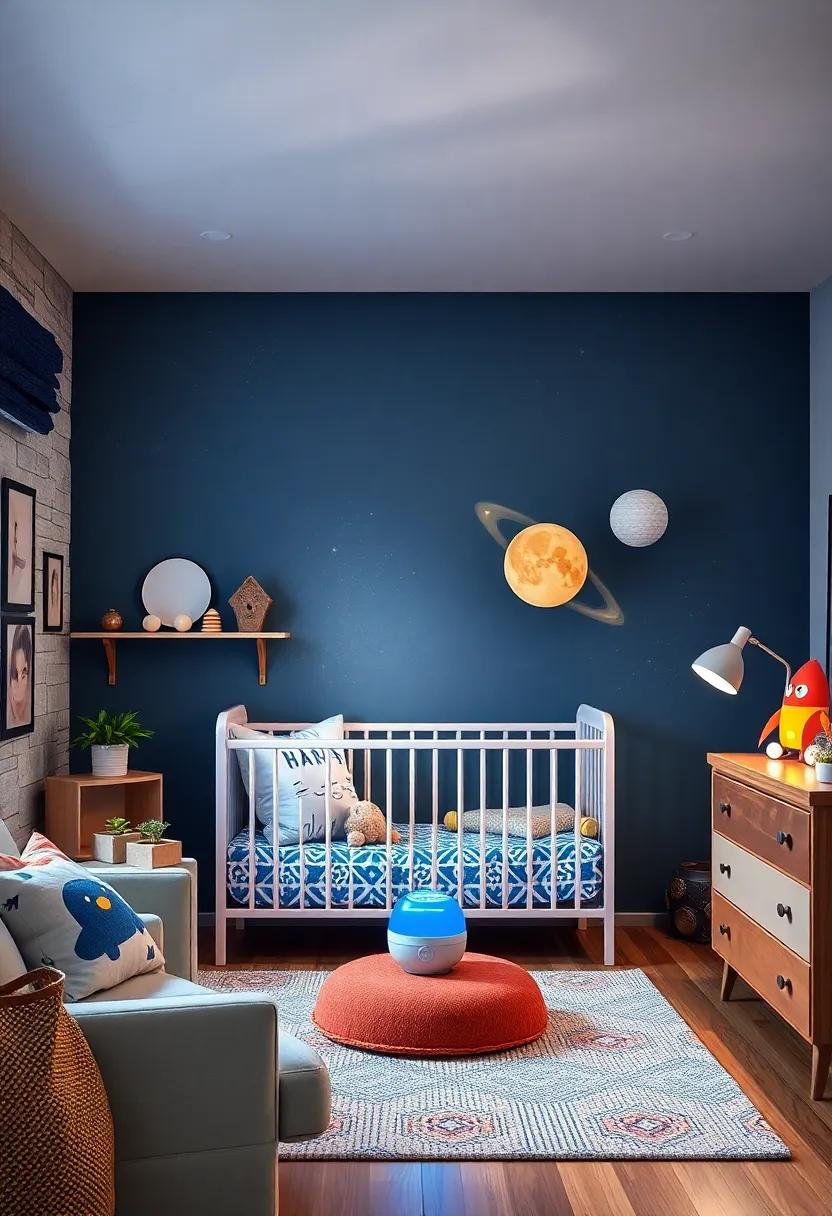 Rocket Launch Sound Machine: Add a sound ⁣machine that plays rocket launch sounds or space-themed melodies to soothe your‍ child​ to⁣ sleep