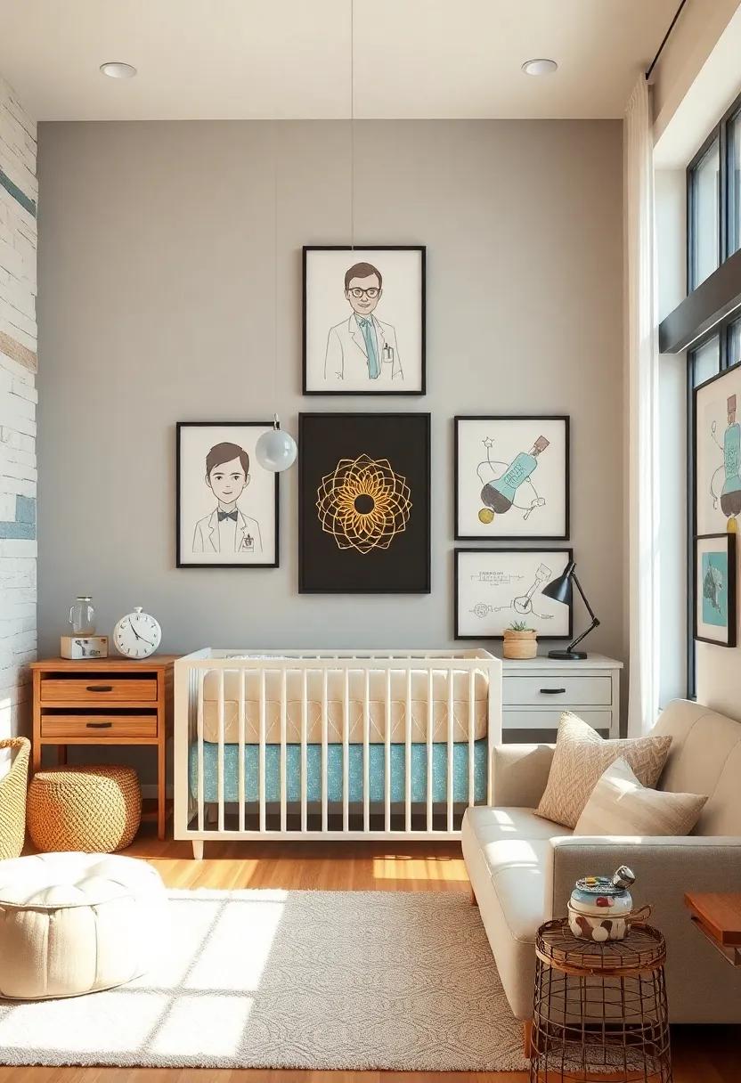 Science Wall⁢ Art:​ Hang framed‌ prints of famous scientists or⁤ scientific⁤ phenomena, sparking curiosity and conversation‍ in⁣ the nursery