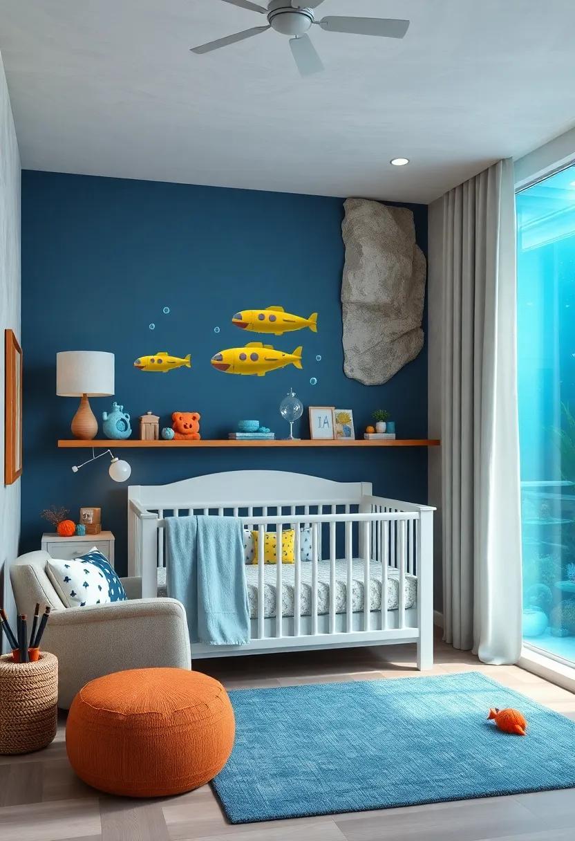 Underwater Adventure Theme:⁣ Design the‍ nursery with an ⁤ocean-inspired⁤ theme, featuring⁣ submarines and marine ‍life to explore the mysteries of the sea