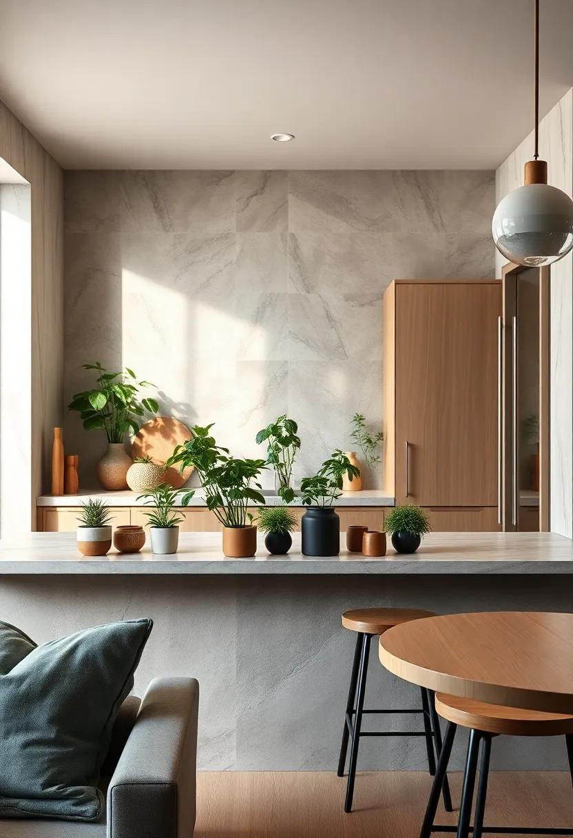 Add⁣ greenery⁤ by placing potted herbs on your breakfast bar, combining‌ style with practicality