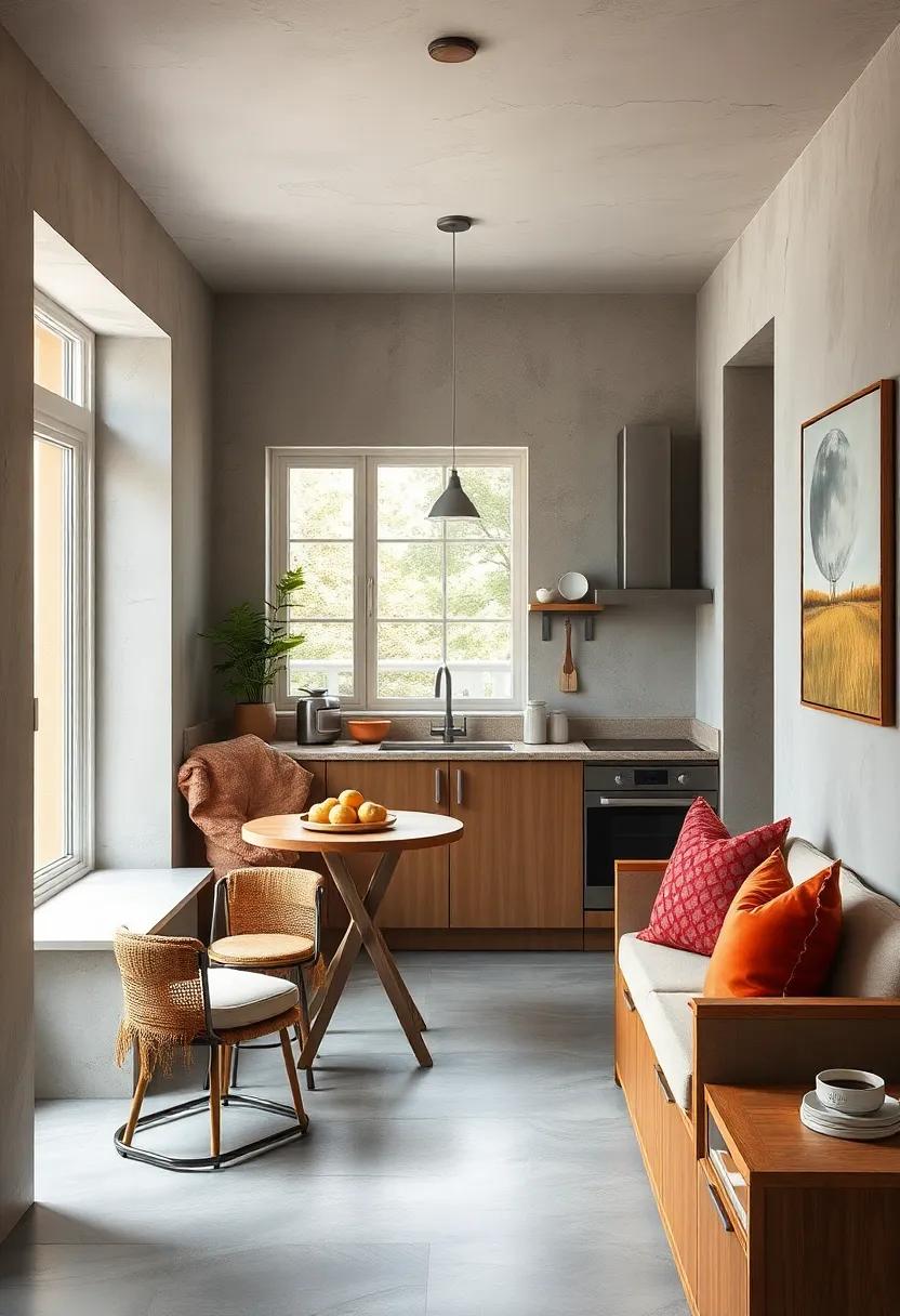Create a breakfast bar using an existing window ‌ledge, ‌complete with‌ cushions ​for comfort