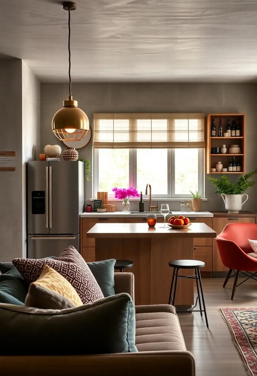 Incorporate‌ a breakfast bar with a built-in​ wine rack for ​both functionality and flair