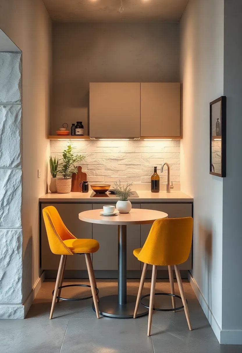 transform an unused corner into a ⁤cozy breakfast nook with a compact bar table and stools
