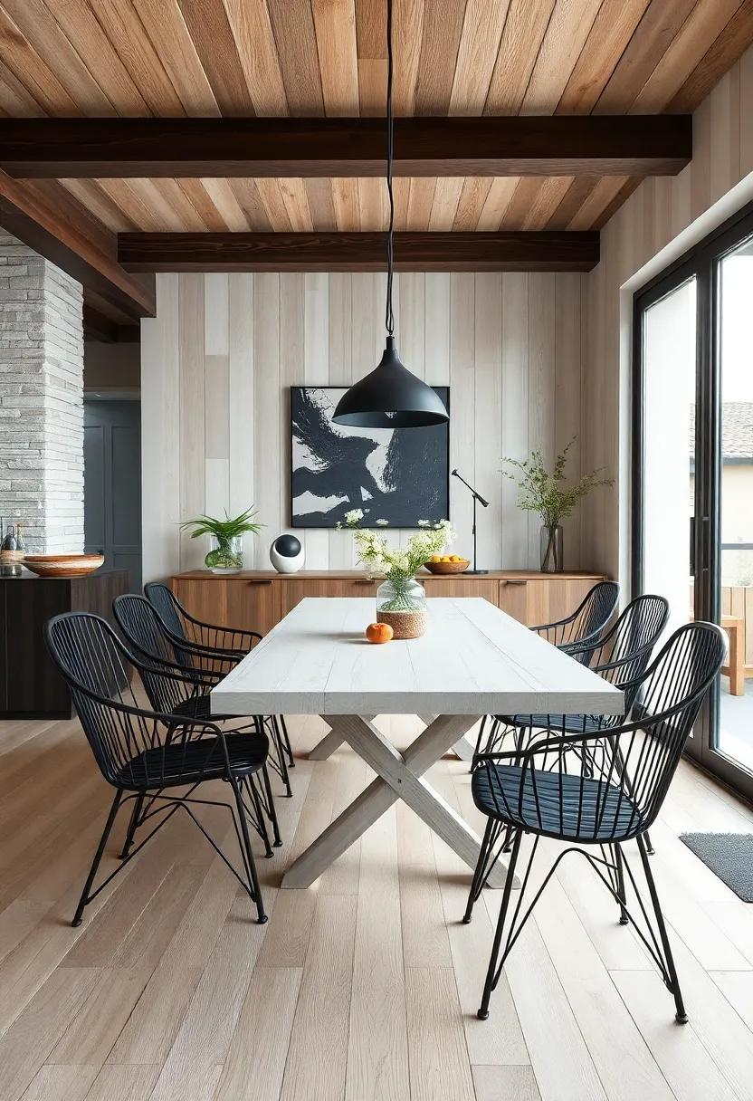Monochrome Magic: Whitewashed wood ‌paired with <a href=