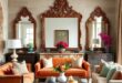 23 Stunning French Country Living Rooms Featuring Ornate Mirrors for Timeless Elegance