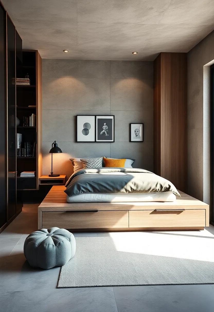 Create a cozy reading nook by lifting the ⁤bed ⁤on a platform and‌ utilizing⁤ the space ⁢beneath‍ for bookshelves that⁣ are both stylish and space-saving