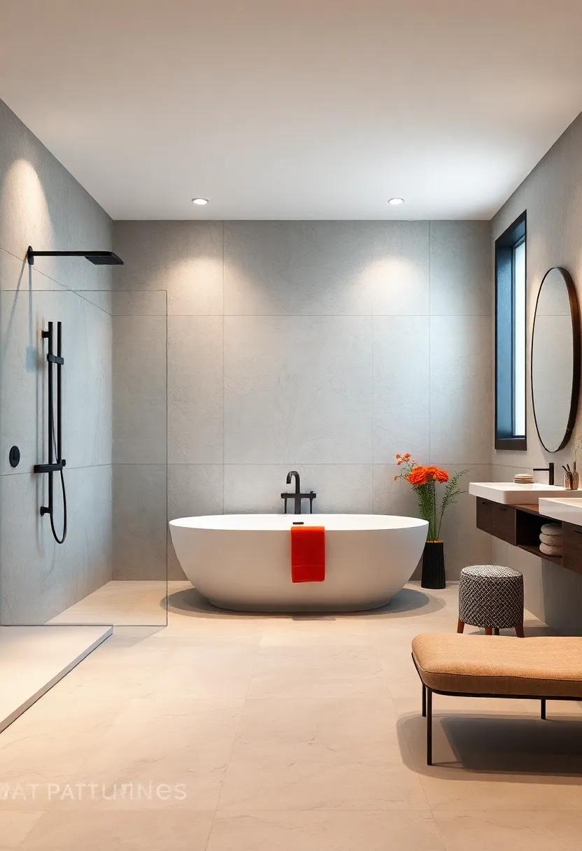 Luxurious Counterparts: Pair your dual showerheads with a⁣ freestanding bathtub for an indulgent focal point in your master bath