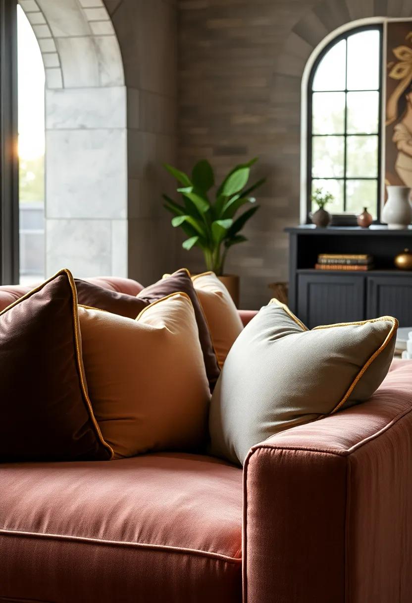 incorporate gold edging on a velvet cushion to ⁢add subtle elegance ​to an otherwise ​understated piece