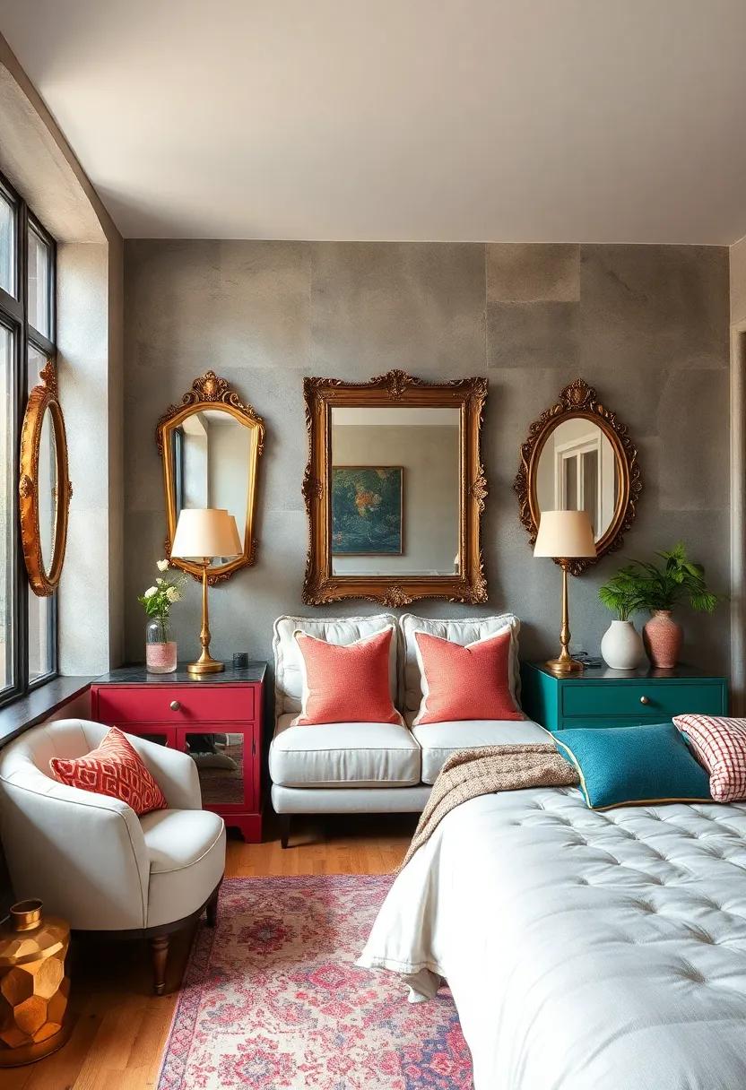 Vintage ⁢Mirrors: Incorporate ornate or geometric mirrors that not only⁤ reflect light but ⁣also amplify the ​retro⁣ aesthetic