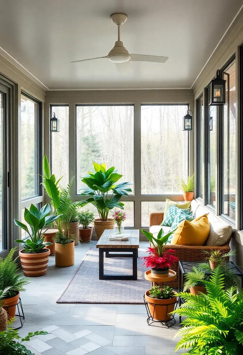 Choose‌ Low-Maintenance Plants: opt ‌for hardy plants like succulents or ferns that require minimal ⁤care while providing vibrant life to⁤ your porch